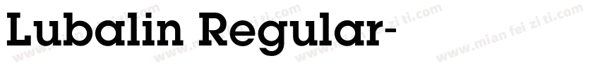 Lubalin Regular字体转换